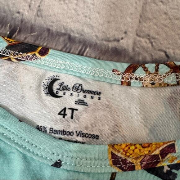 Little Dreamers Design Pirate Pattern Bamboo Pajama Set - Picture 2 of 3